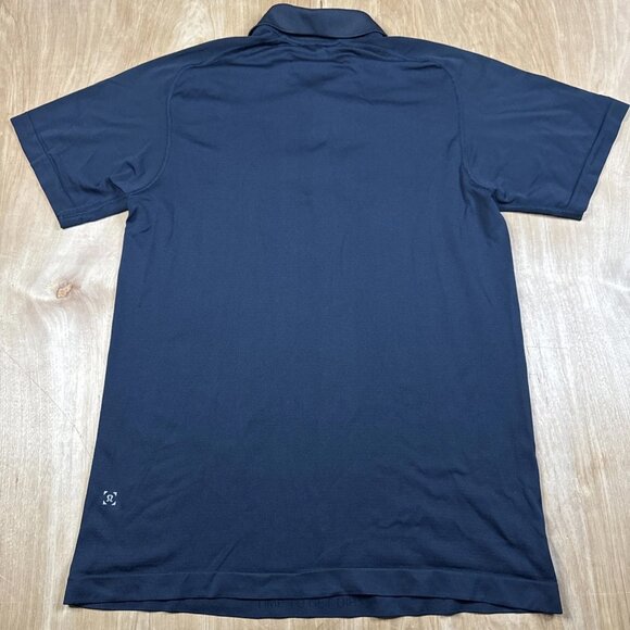 Lululemon Mens Dark Blue Polo Short Short Sleeve Casual Golf Size Small - Picture 3 of 4